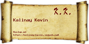 Kalinay Kevin névjegykártya